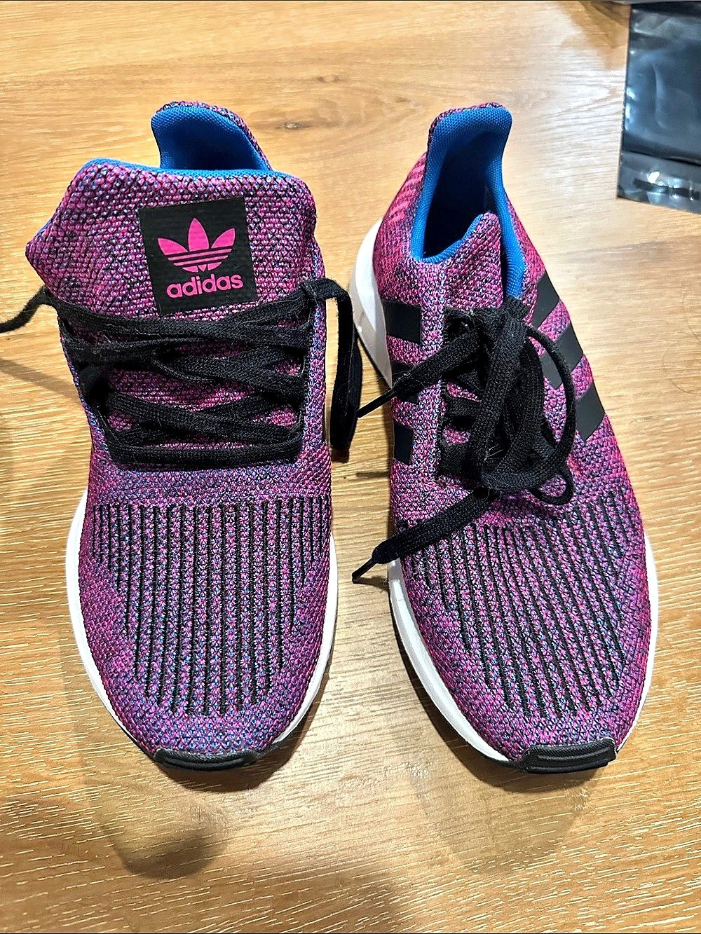 adidas Swift Run Knit Sneakers in Purple & Pink